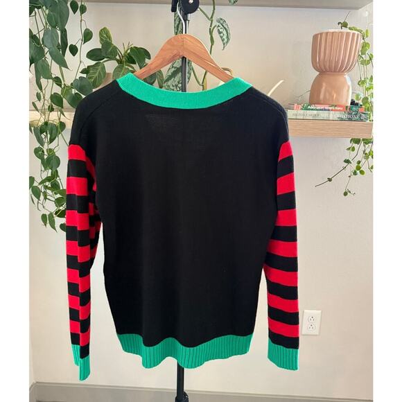 The Simpsons Christmas Lisa Bart Womens Holiday Cardigan Ugly Sweater Size M - Picture 2 of 6